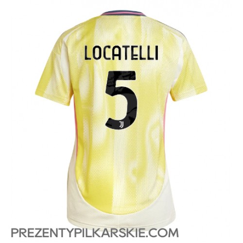 Stroje piłkarskie Juventus Manuel Locatelli #5 Koszulka Wyjazdowej dla damskie 2024-25 Krótki Rękaw